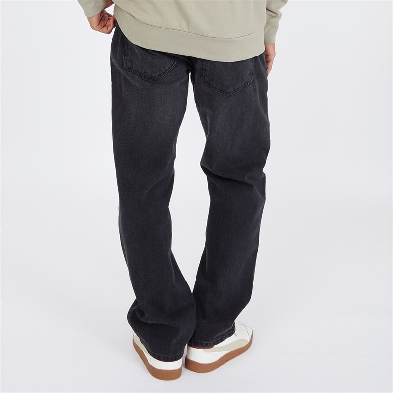 Crosshatch Mens Tillman Baggy Jeans Black Wash - Image 2