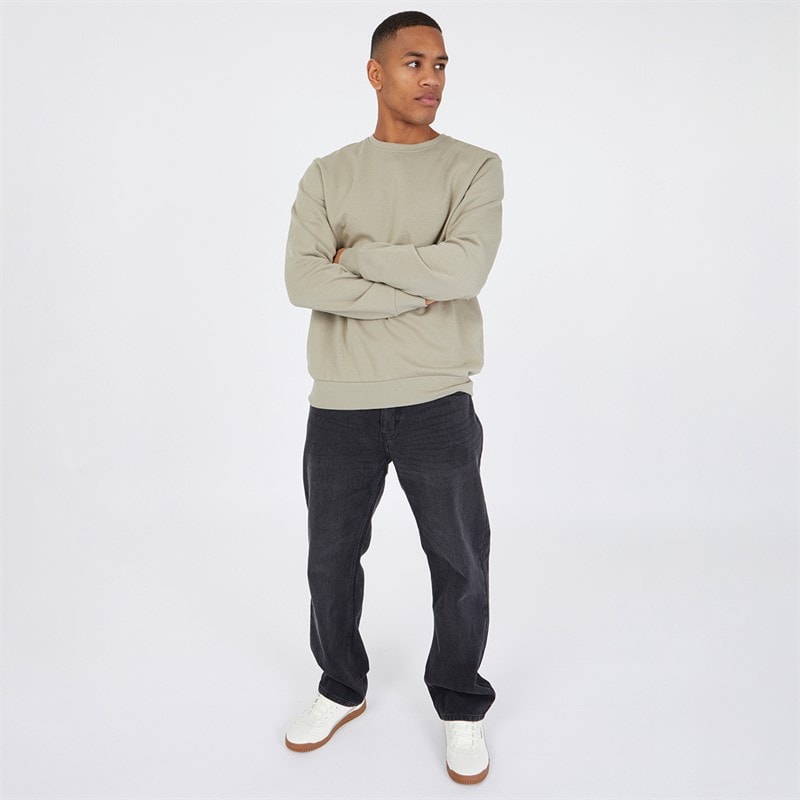 Crosshatch Mens Tillman Baggy Jeans Black Wash - Image 4