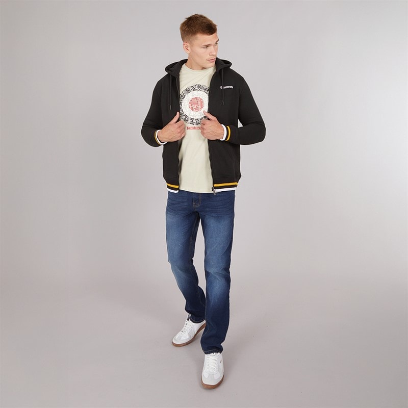Crosshatch Mens Chas Straight Fit Jeans Dark Wash - Image 4