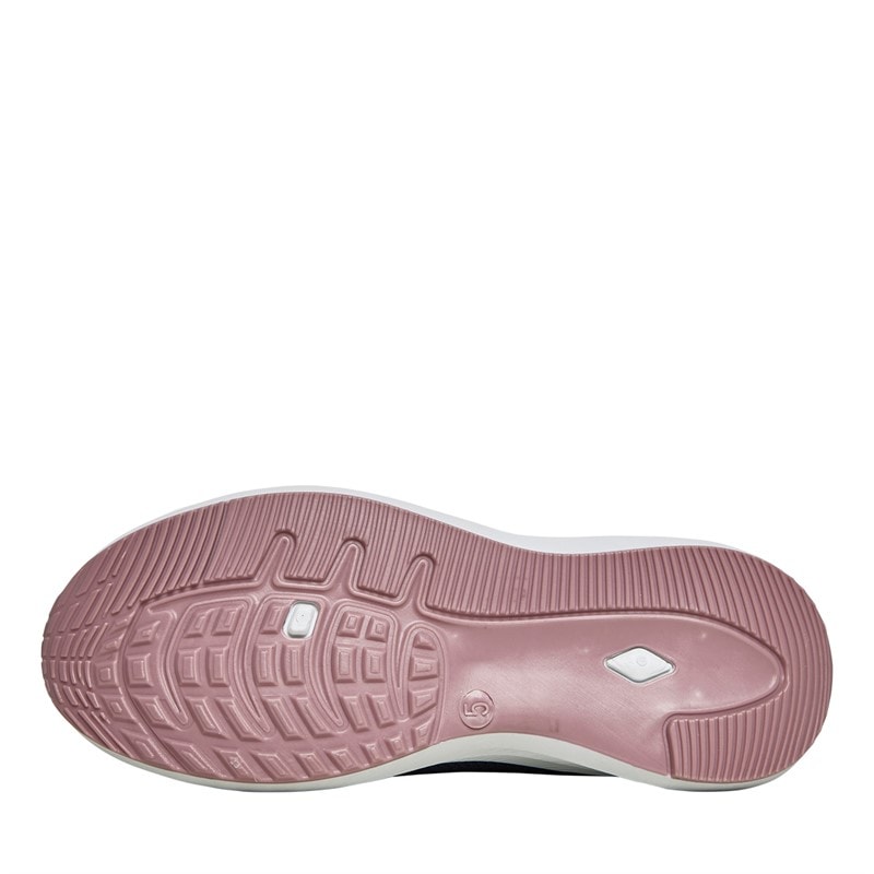 Crosshatch Womens Ridgeway Trainers Navy/Pink - Image 2