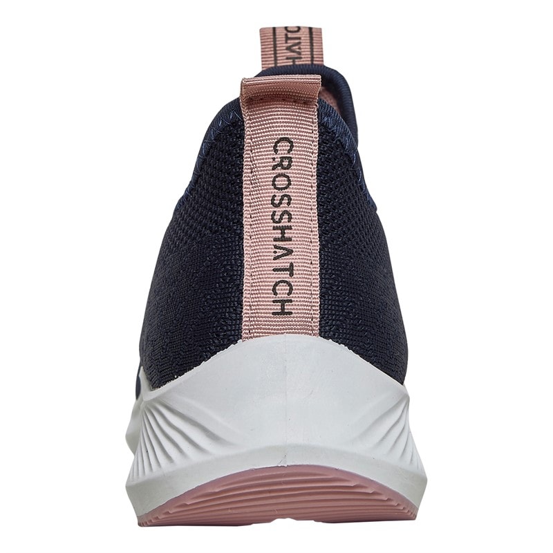 Crosshatch Womens Ridgeway Trainers Navy/Pink - Image 3