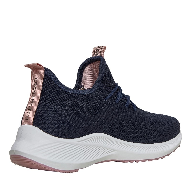 Crosshatch Womens Ridgeway Trainers Navy/Pink - Image 5