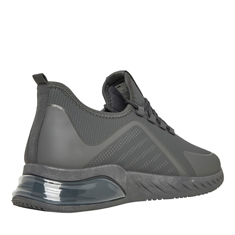 Crosshatch Mens Clarington Trainers Grey/Charcoal - Image 5