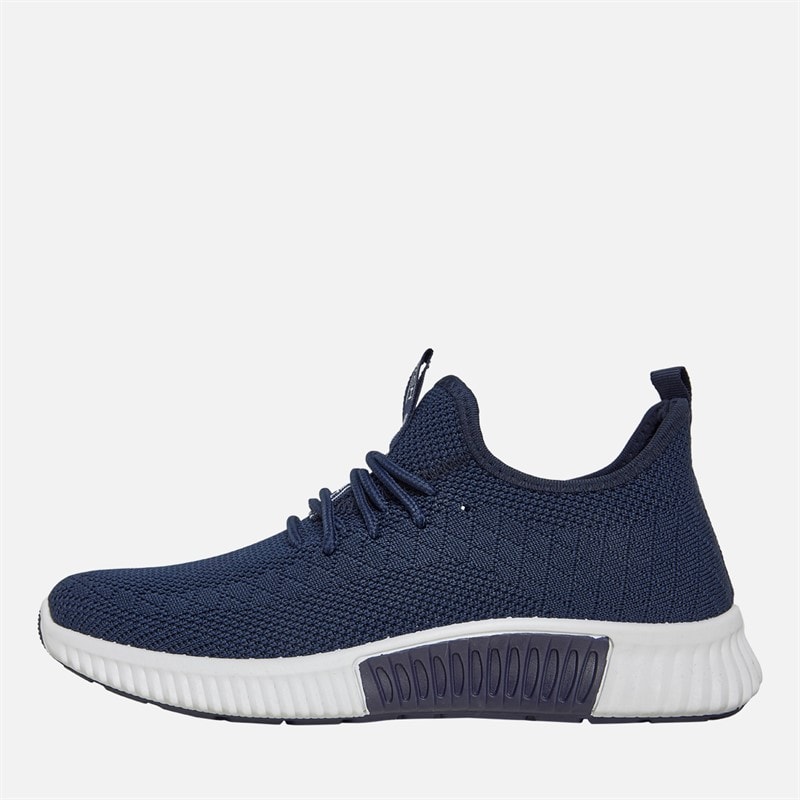 Crosshatch Junior Boys Rideout Trainers Navy - Image 1