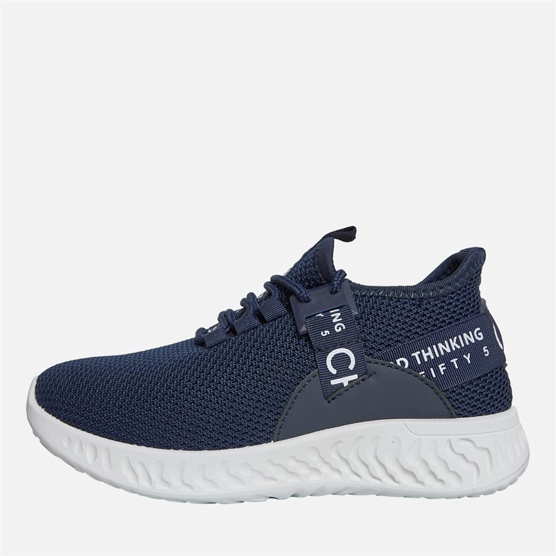 Crosshatch Boys Junior Ceaze Trainers Navy - Image 1