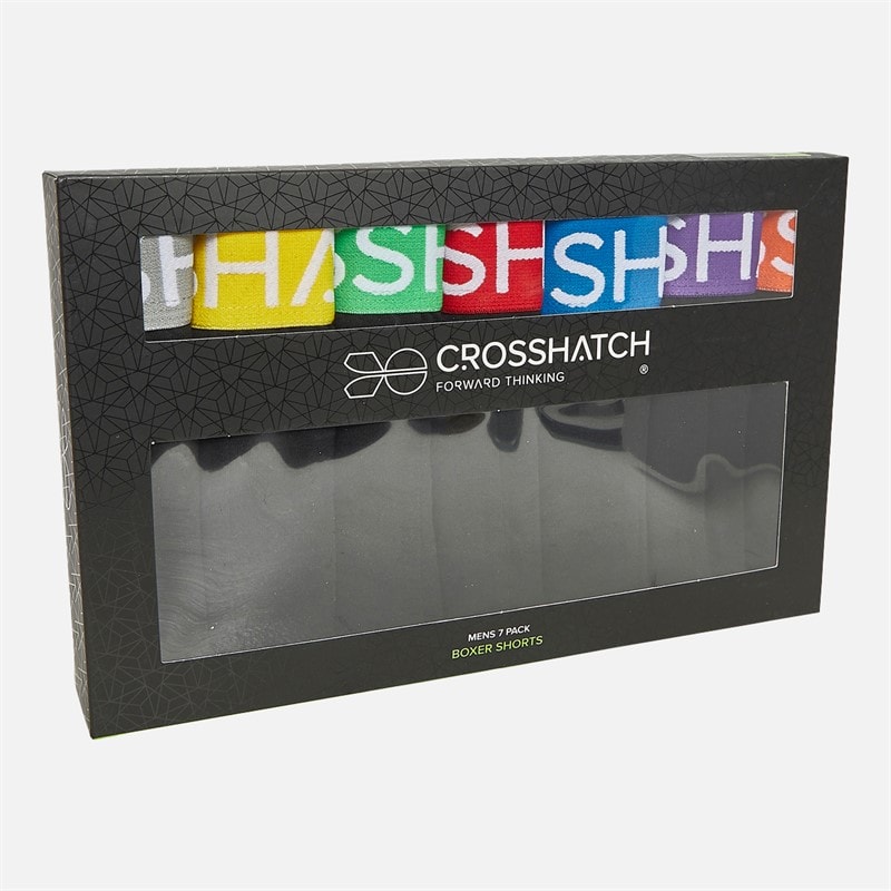 Crosshatch Mens Septet Seven Pack Boxer Shorts Assorted - Image 2