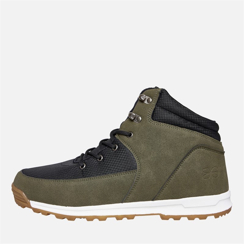 Crosshatch Mens Fordbliss Boots Black/Dark Olive