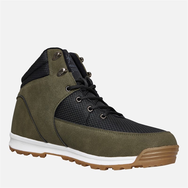 Crosshatch Mens Fordbliss Boots Black/Dark Olive - Image 5