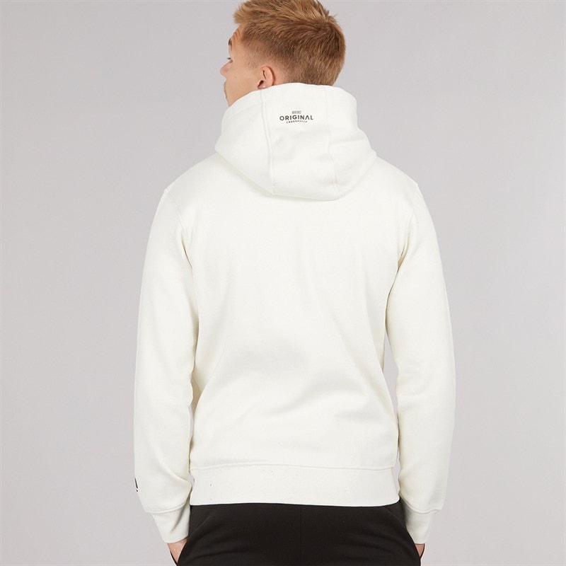 Crosshatch Mens Carrimoore Hoodie Off White - Image 2