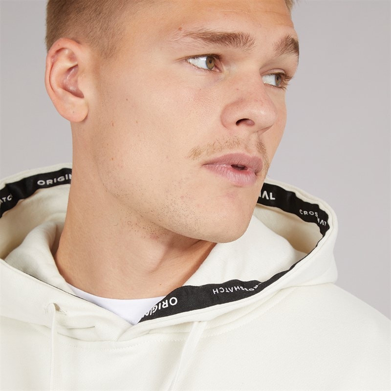 Crosshatch Mens Carrimoore Hoodie Off White - Image 3