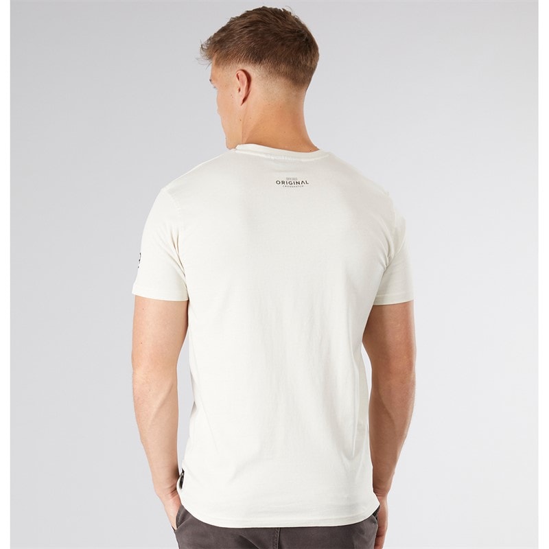 Crosshatch Mens Carrimoore T-Shirt Off White - Image 2