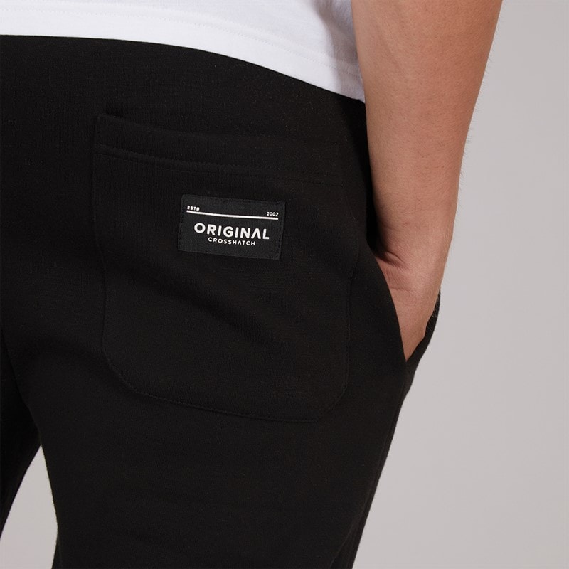 Crosshatch Mens Jamals Joggers Black - Image 3
