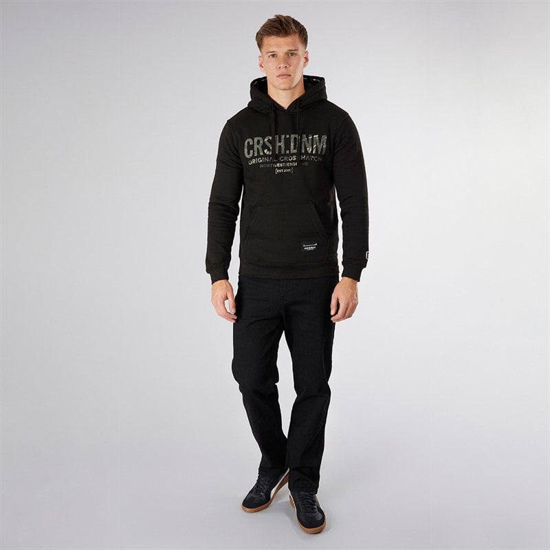 Crosshatch Mens Campbox Hoodie Black - Image 3