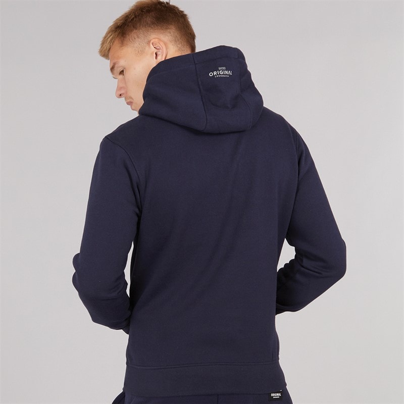 Crosshatch Mens Carrimoore Hoodie Navy - Image 2