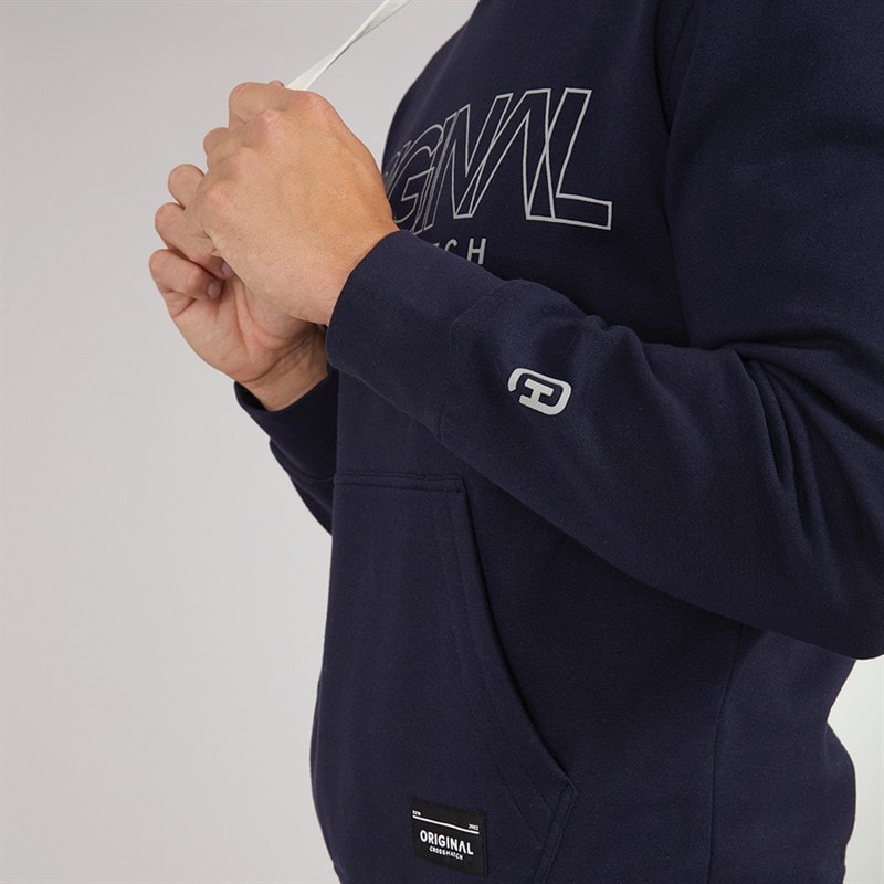 Crosshatch Mens Carrimoore Hoodie Navy - Image 3