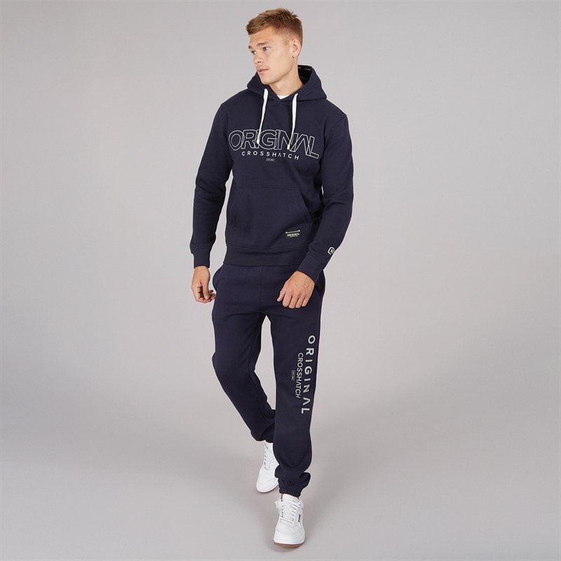 Crosshatch Mens Carrimoore Hoodie Navy - Image 4