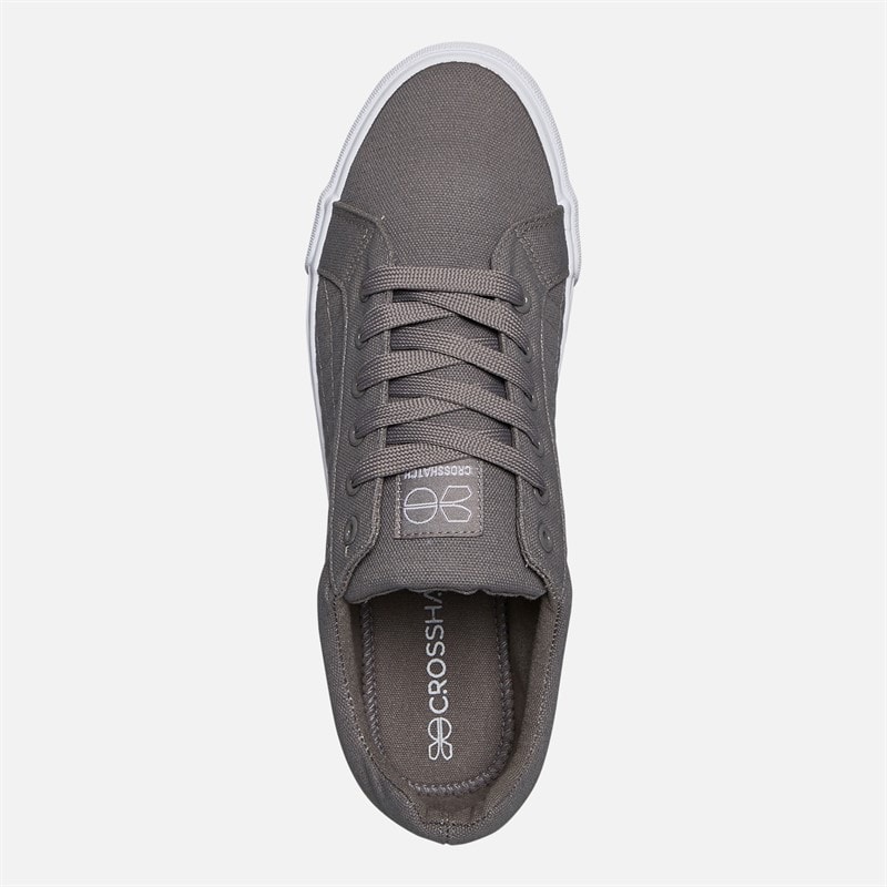 Crosshatch Mens Huseby Canvas Pumps Charcoal - Image 4