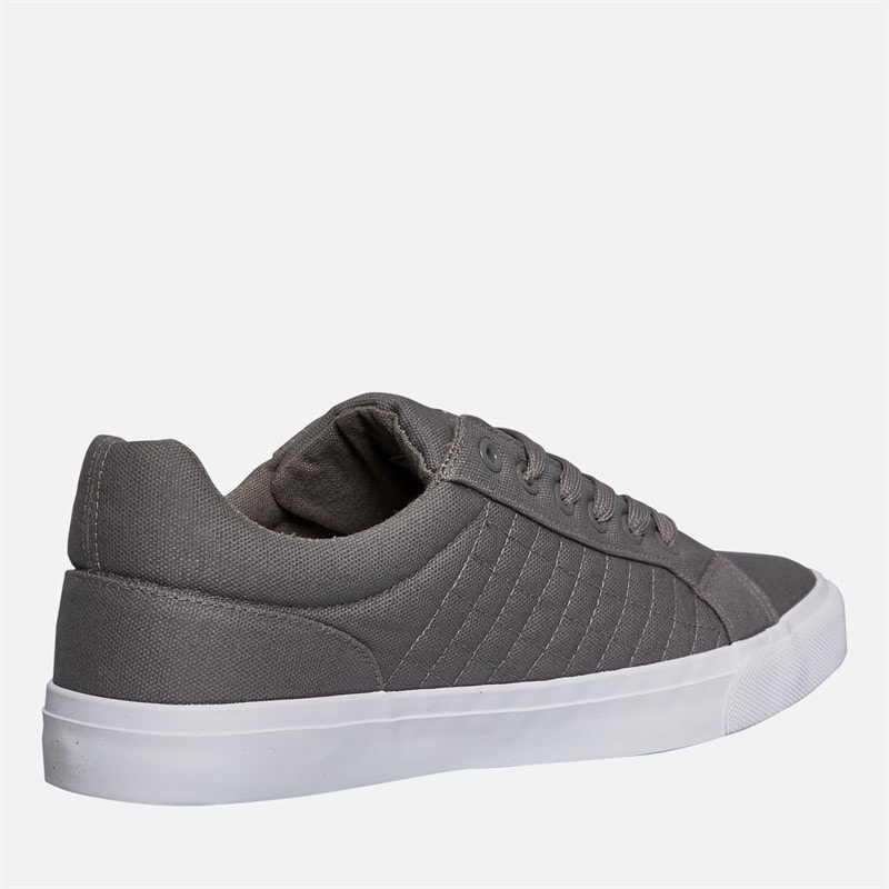 Crosshatch Mens Huseby Canvas Pumps Charcoal - Image 5