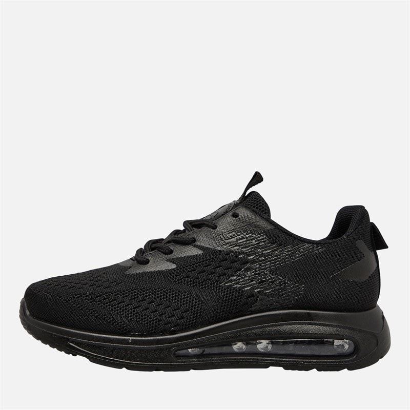 Crosshatch Junior Boys Chiltern Trainers Black Mono