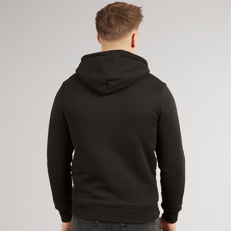 Crosshatch Mens Karter Sherpa Lined Hoodie Black - Image 2