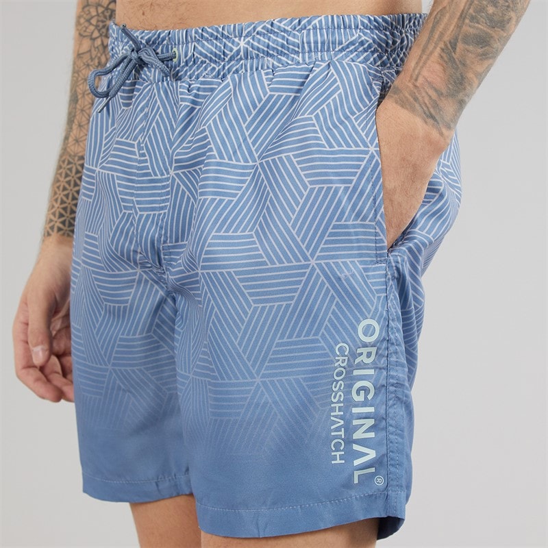 Crosshatch Mens Layotta Swim Shorts Light Stone - Image 3