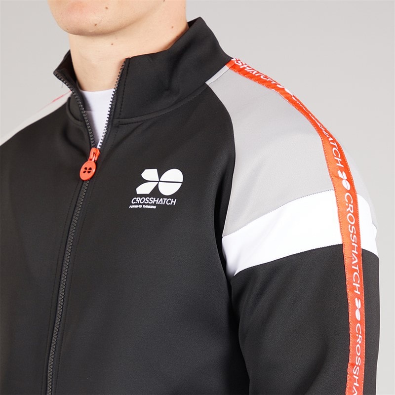Crosshatch Mens Casatrack Tracksuit Black - Image 5