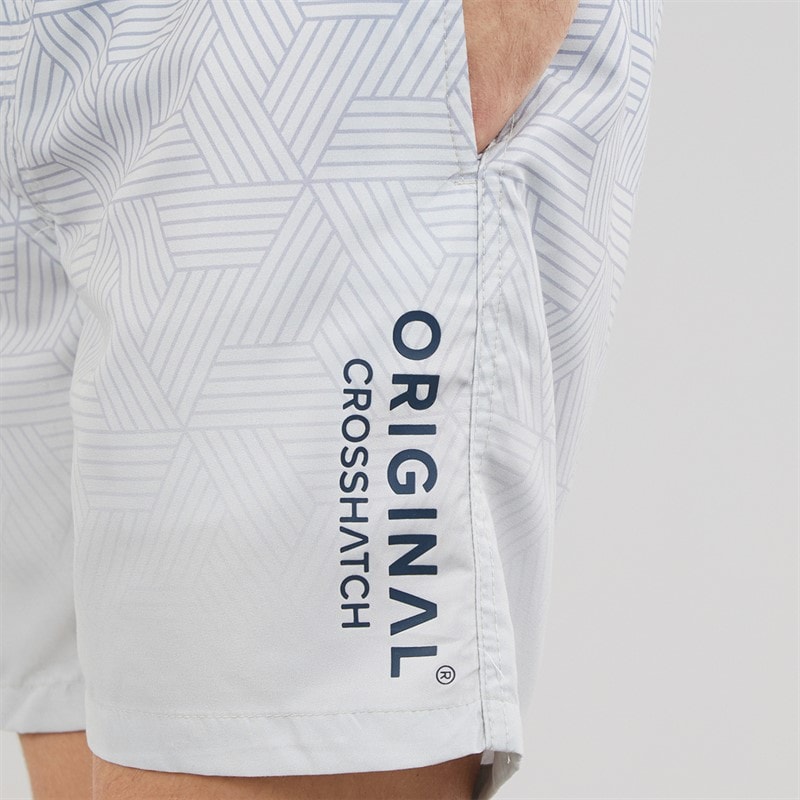 Crosshatch Mens Layotta Swim Shorts Denim Blue - Image 3