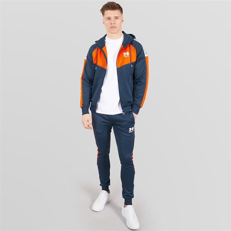 Crosshatch Mens Glotrack Tracksuit Flame - Image 3