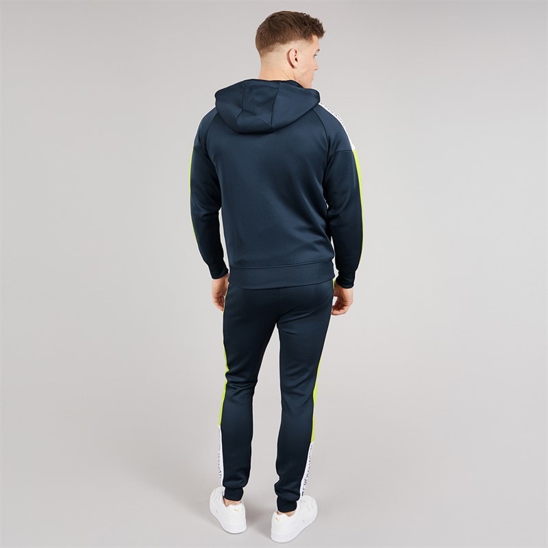 Crosshatch Mens Glotrack Tracksuit Lime Punch - Image 2