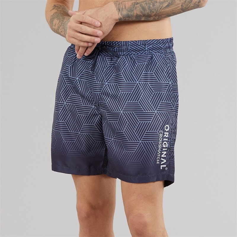 Crosshatch Mens Layotta Swim Shorts Navy