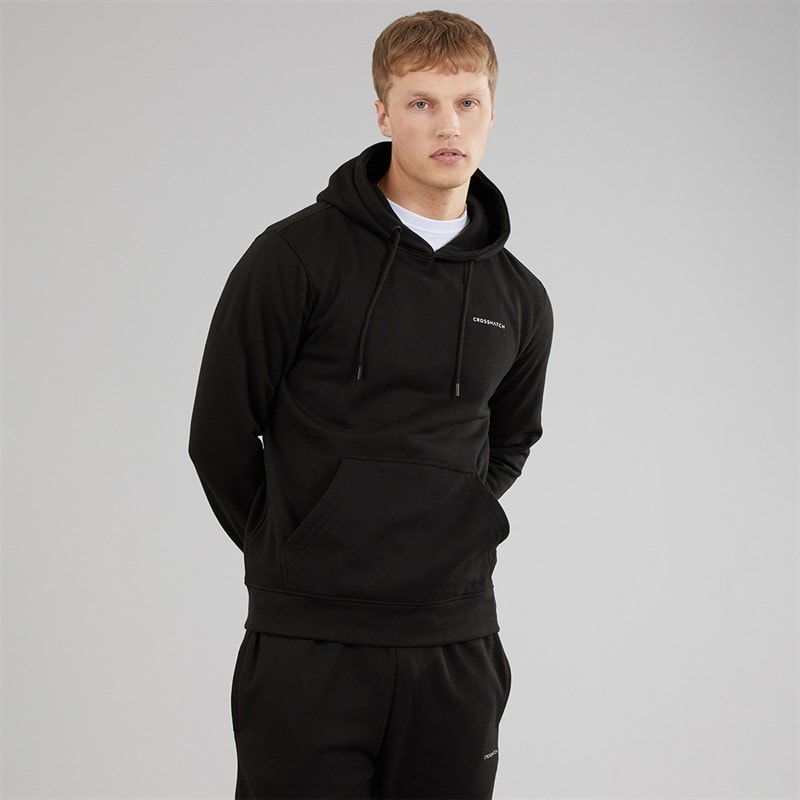 Crosshatch Mens Chelmere Hoodie And Joggers Set Black - Image 3