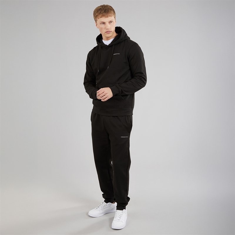 Crosshatch Mens Chelmere Hoodie And Joggers Set Black - Image 4