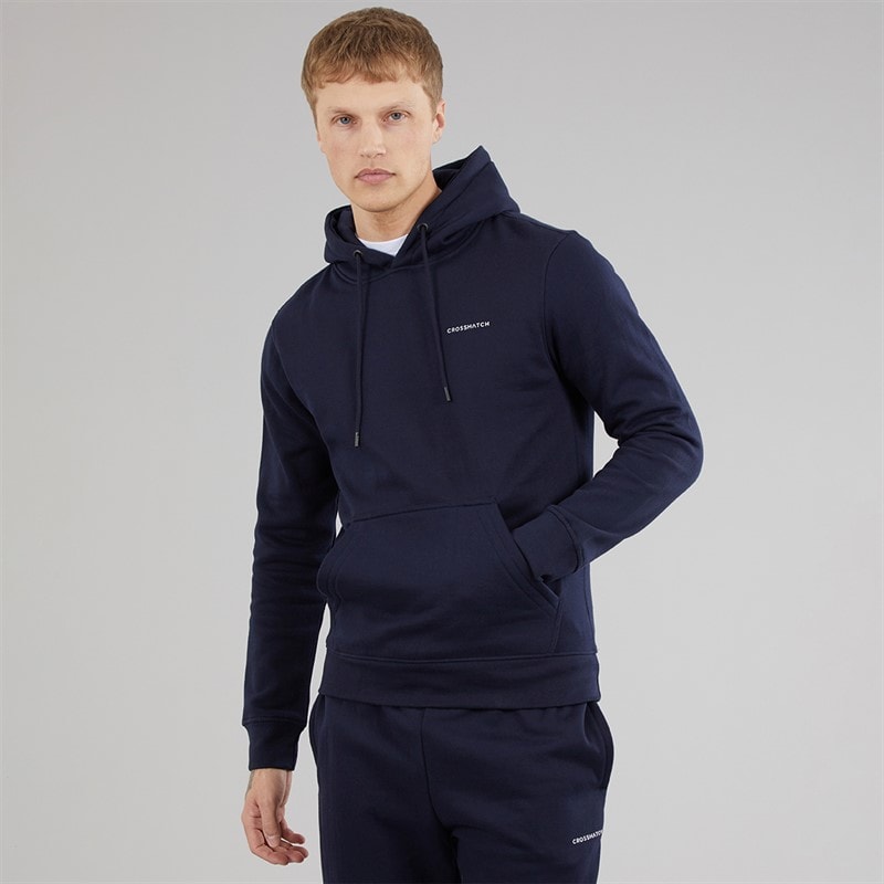 Crosshatch Mens Chelmere Hoodie And Joggers Set Navy - Image 3