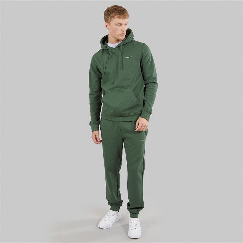 Crosshatch Mens Chelmere Hoodie And Joggers Set Khaki