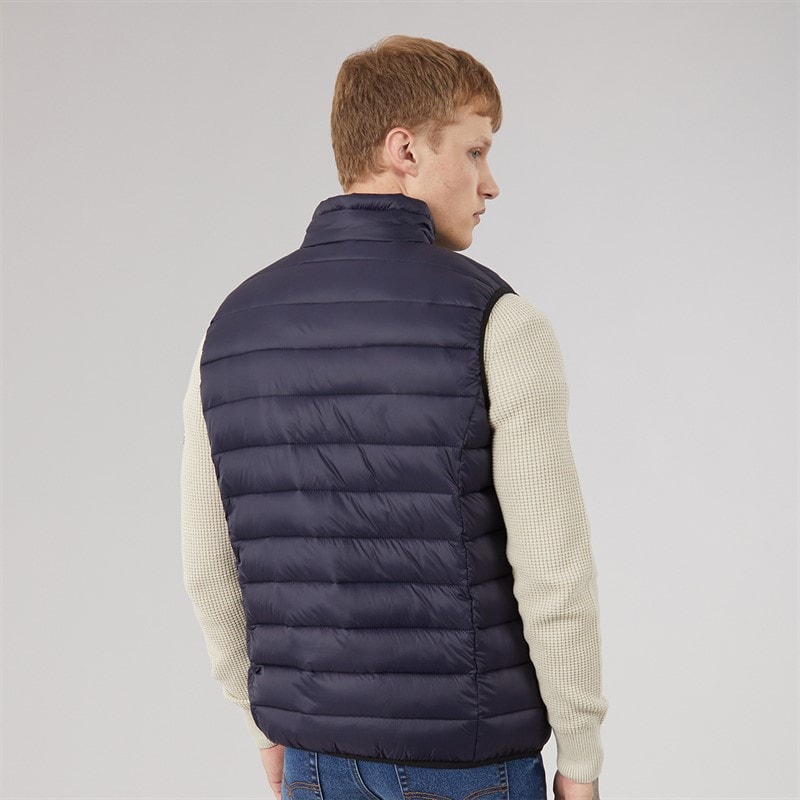 Crosshatch Mens Gattering Gilet Navy - Image 2