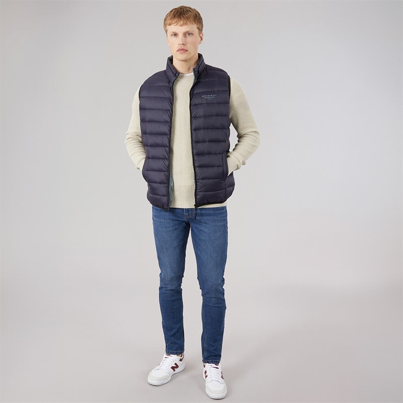 Crosshatch Mens Gattering Gilet Navy - Image 4