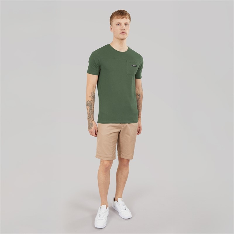 Crosshatch Mens Utilate T-Shirt Olive - Image 4