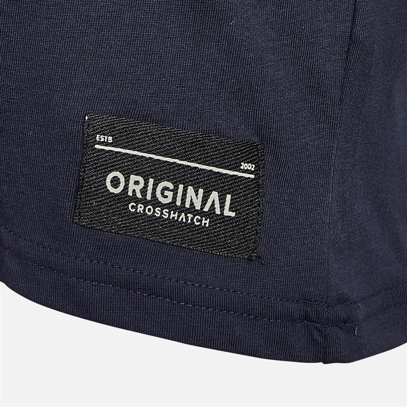 Crosshatch Mens Carrimoore T-Shirt Navy - Image 3