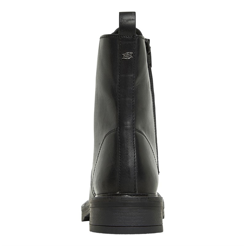 Dune Womens Precious 2 Combat Boots Black Leather - Image 3
