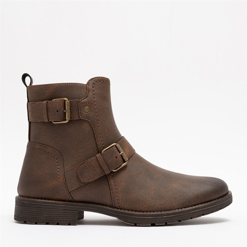 Deakins Mens Harris Biker Boots Brown
