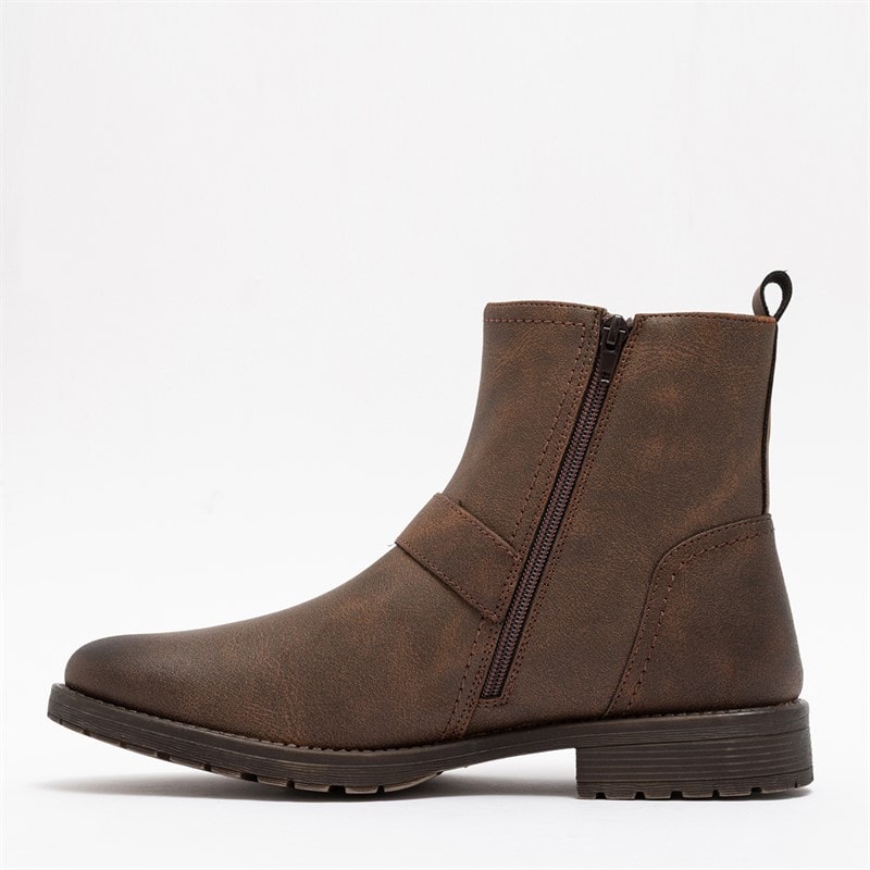 Deakins Mens Harris Biker Boots Brown - Image 3