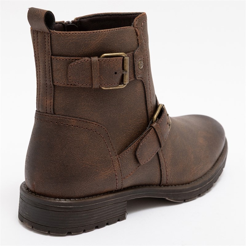Deakins Mens Harris Biker Boots Brown - Image 4