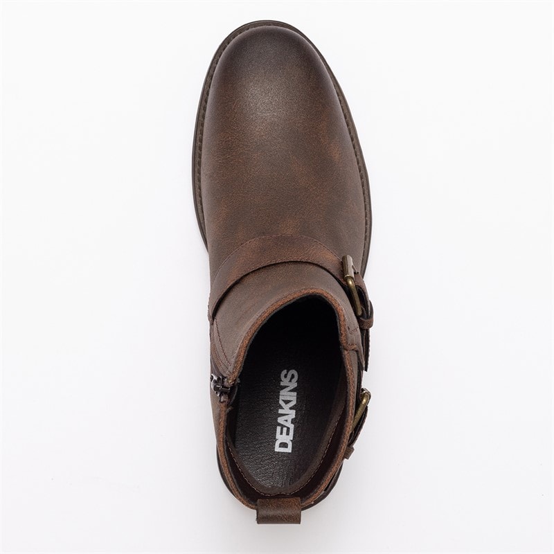 Deakins Mens Harris Biker Boots Brown - Image 5