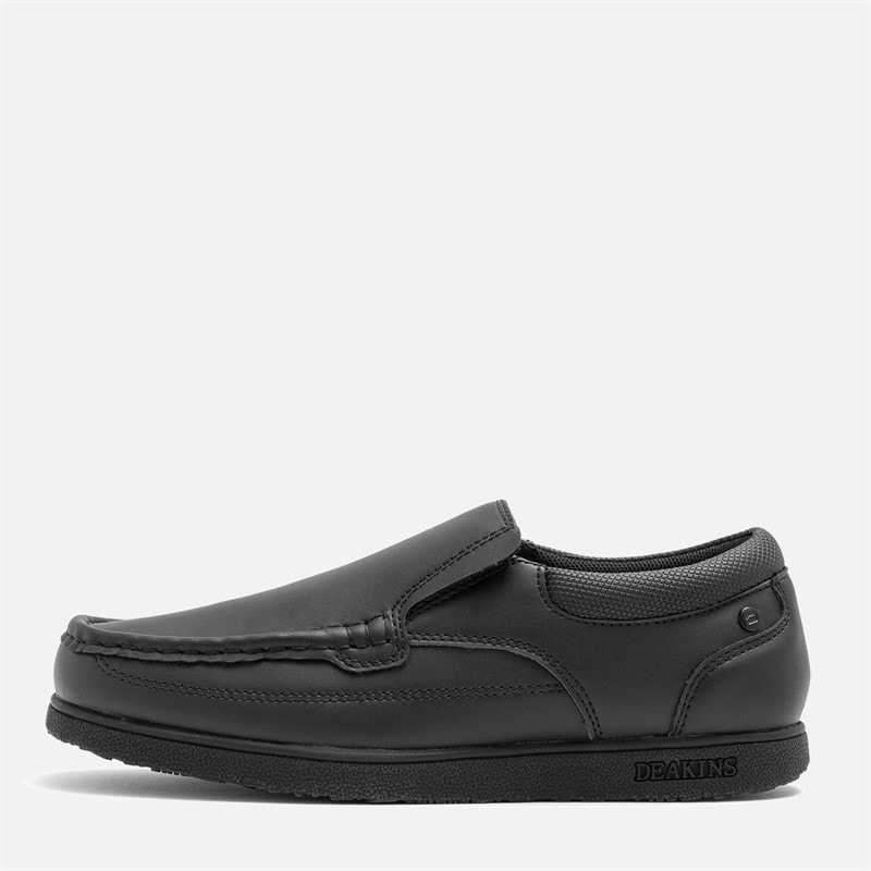Deakins Junior Boys Titan Slip On School Shoes Black