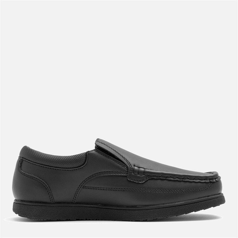 Deakins Junior Boys Titan Slip On School Shoes Black - Image 3