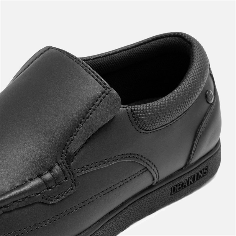 Deakins Junior Boys Titan Slip On School Shoes Black - Image 5