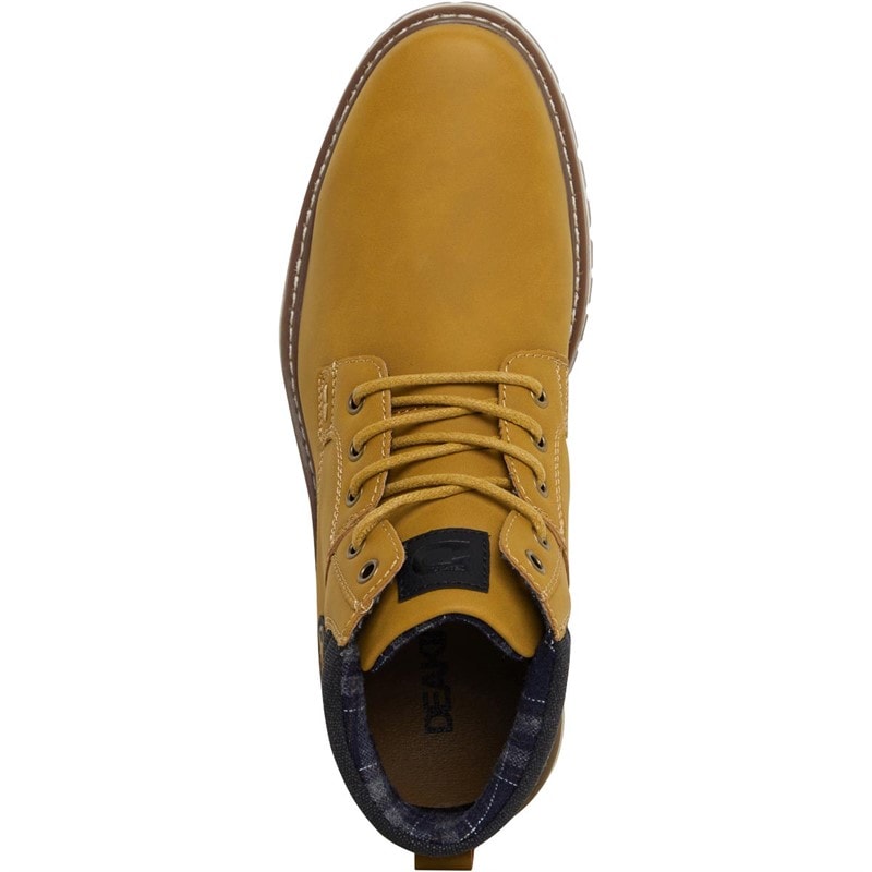 Deakins Mens Oxford Boots Dark Wheat - Image 4