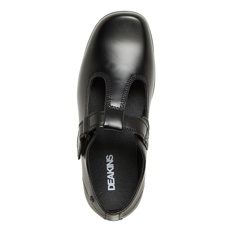 Deakins Junior Girls Bow T-Bar Shoes Black - Image 4