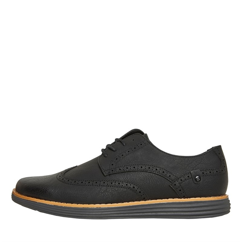 Deakins Mens Karl Brogue Shoes Black/Charcoal - Image 1
