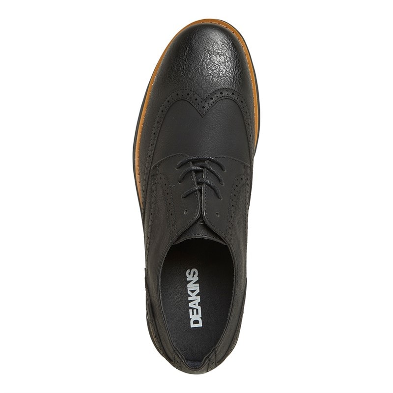 Deakins Mens Karl Brogue Shoes Black/Charcoal - Image 4